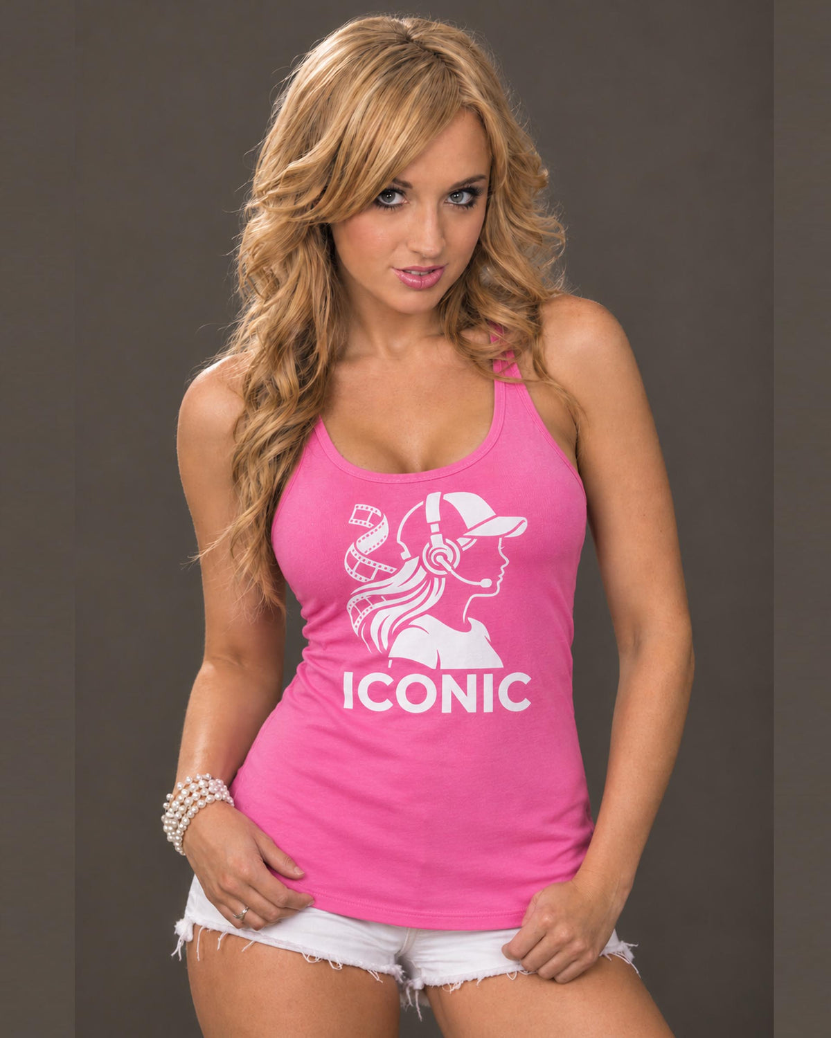 ICONIC Women’s fitted racerback tank top