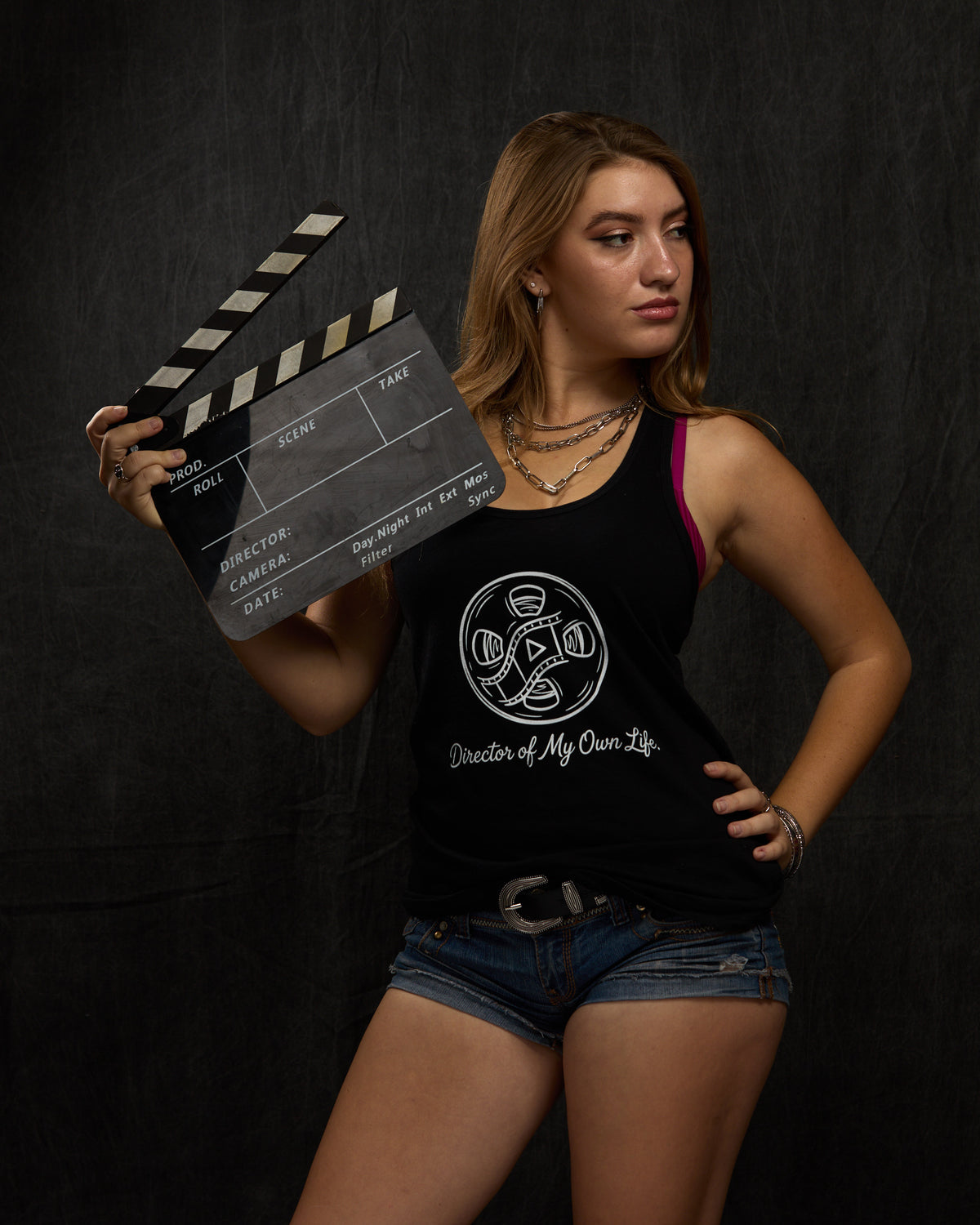 Director of My Own Life- Women’s fitted racerback tank top