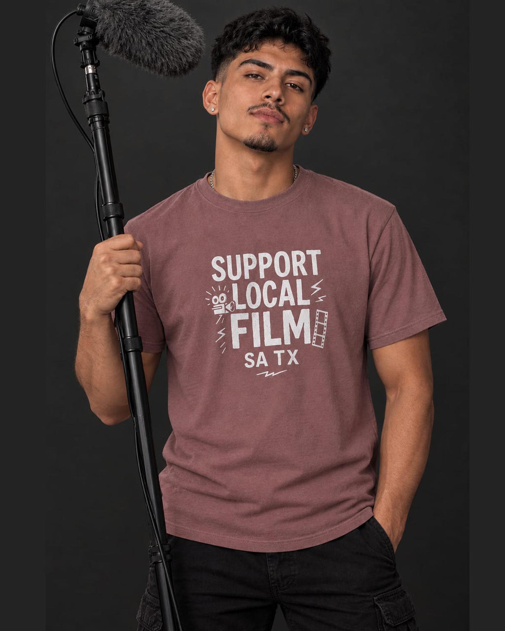Support Local Film SATX Fitted T-Shirt